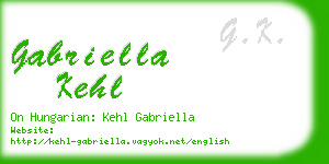 gabriella kehl business card